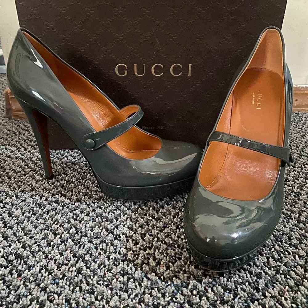 Gucci Mary Jane Patent Leather Heels - Picture 1 of 9